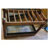 Mission Oak Antique Umbrella Stand w/ Pan Liner C