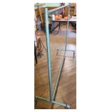 Rolling Steel Hanging Clothes Rack Vintage