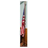 American Flag on Cast Iron Stand