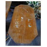 Oak folding table 60" x 31" 22.5" tall Antique