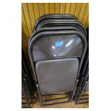 6 Metal Brown Folding Chairs (B)