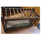 Mission Oak Antique Umbrella Stand w/ Pan Liner B