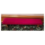 Red Kneeler Bar 34" Oak & Velvet
