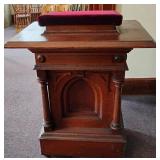 Old Wood Church Bible Stand Podium with velvet