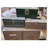 Metal 2 Drawer Card Catalog & Boxes