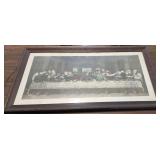 Last Supper Framed Print 30.5" by 17.5"