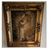 1942 Kriebel & Bates Jesus Print in Nice Frame