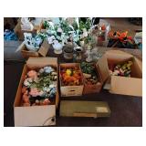 Large Lot of Faux Flowers Decoration
