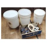 Plastic Buckets & Heat Oil