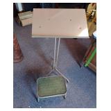 Metal Podium Stand and Stool