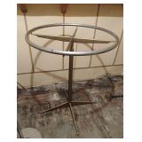 Round brass tone metal clothes rack display 37.5"