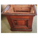 Oak Base Cabinet with Door Baptismal ? Old