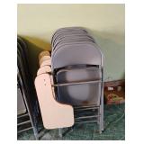 5 metal Adirondack folding chairs with desks