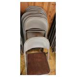 10 Folding Metal Chairs