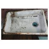 Old Cast Iron Sink as Found