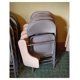 5 metal Adirondack folding chairs with desks