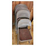 11 Folding Metal Chairs