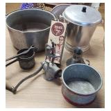 2Qt Galvanized Dry Measure & Super Maid Pot ++