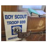 Boy Scout Troop 699 Metal Sign Information Binders
