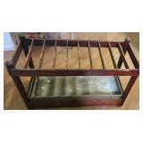 Mission Oak Antique Umbrella Stand w/ Pan Liner D