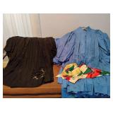 Various black blue choir robes stoles and crosses