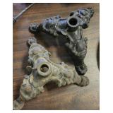 2 Cast Iron Flag Stands