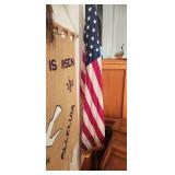 American Flag and Stand Eagle Topper