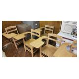 5 Desk Style Wood Chairs