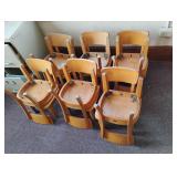 12 children size wooden chairs School Chairs