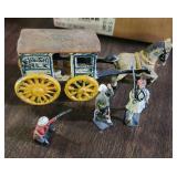 Cast Iron Milk Wagon & Figures