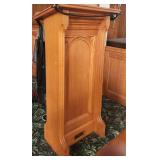 Oak Pulpit Stand with Light and Mic Holder (A)