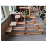2 Five Tier Step Shelves