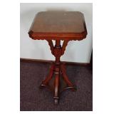 Square Side table pedestal 15.25" x 30" tall