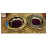 2 Collection Plates Gorham Dedicated Engraved (B)