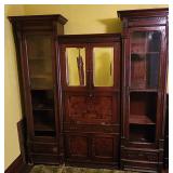 3 Pc Antique Secretary Bookcase