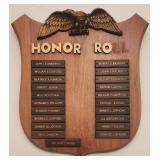 Church Honor Roll Wall Plaque w/ Eagle