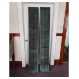 2 large wooden shutters 79" tall x 12.5"