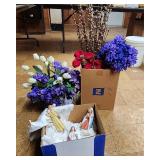 Homco Nativity & Faux Flowers