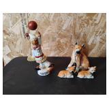 Jim Beam Fox Clown and Japan Dog with Puppies