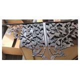 Nice Pair Shelf Brackets Ornate Metal 18' by 18'