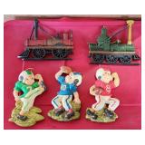 Chalkware Football Plaques & Metal Train Plaques