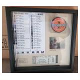Framed NHL Flyers Hockey Game Ticket & Roster