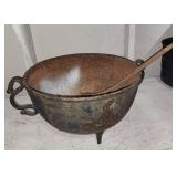 Cast Iron 17' Witch's Cauldron & Hollands Ladle