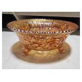 Rose Marigold Carnival Glass Bowl