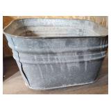 Galvanized Steel Wash Tub w/ drain