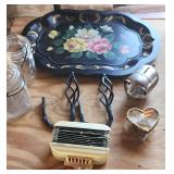 Painted Tray Toy Accordion Jars +