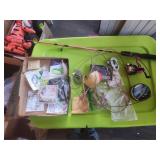 Fishing Items Lot Hooks Lures Reel