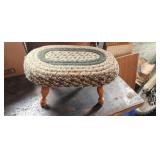 Small Rag Rug Top Stool