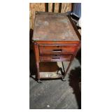 Rolling Steel Shop Cart with contents