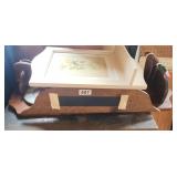 Wall Shelf and Wall Clock Mirror